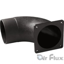 Air Flux Elbow 90° 100mm with mounting flange