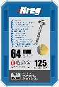Kreg Pocket-Hole Screws 64 mm, Zinc Coated, Maxi-Loc, Coarse Thread, 125 piece