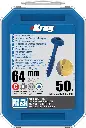 Kreg Pocket-Hole schroeven 64 mm, Blue-Kote™, Maxi-Loc, Grof, 50 stuk