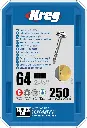 Kreg Pocket-Hole schroeven 64 mm, RVS, Maxi-Loc, Grof, 250 stuk