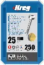 Kreg Pocket-Hole Screws 25 mm, Zinc Coated, Pan-Head, Coarse Thread, 250 piece