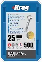 Kreg Pocket-Hole Screws 25, Zinc Coated, Pan-Head, Coarse Thread, 500 piece