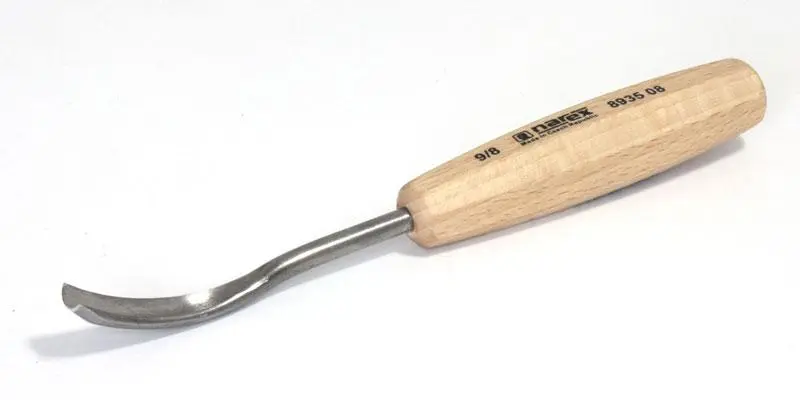 Veiner carving gouge, bent, WOOD LINE STANDARD 08 x 90 mm