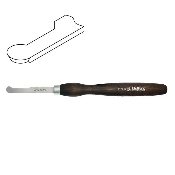 Ronde zijkant schraper links, STANDARD LINE 14 x 105 mm