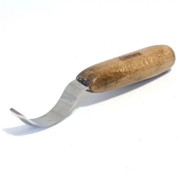 Carving knife for spoon making, shallow right 185 mm