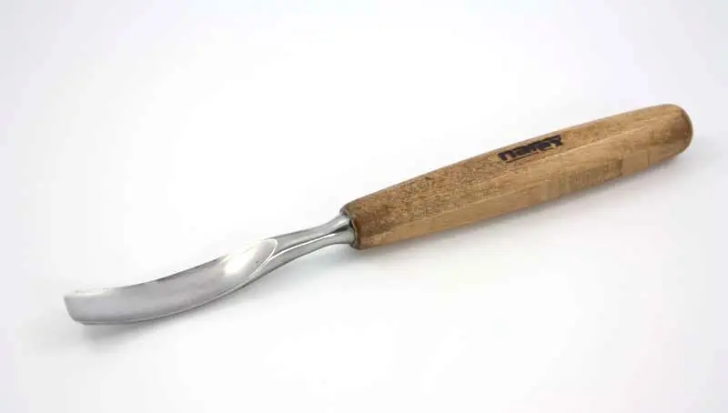 Bent carving chisel profile 5, PROFI 16 mm