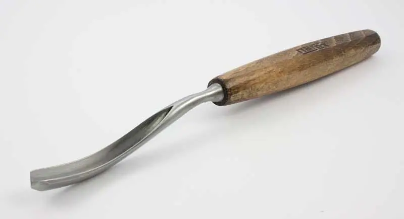 Bent carving chisel profile 49, PROFI 8 mm
