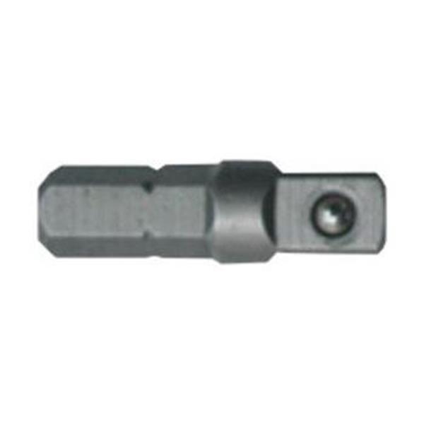 Adaptateur HEX 1/4"/ SQR 1/4" sous blister 25 mm