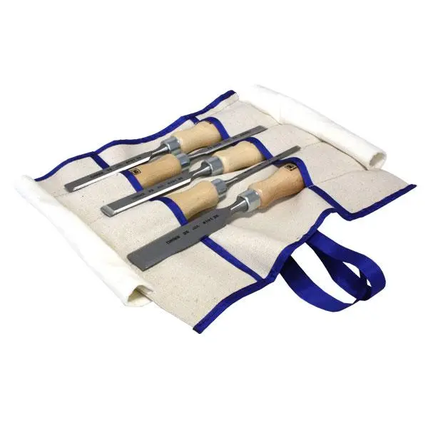 Set de ciseaux à bois, WOOD LINE dans un rouleau d'outils 6-12-16-20-26