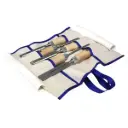 Set of bevel edge chisels, WOOD LINE in tool roll 6-12-16-20-26