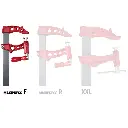 PIHER Gietijzeren klem  MAXI F-60cm. Bar:35x8 mm Spandiepte:12 cm