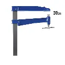 PIHER Gietijzeren klem K-100cm Bar:40x10 mm Spandiepte:30 cm