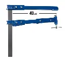 PIHER Cast iron clamp 40K-40cm Bar:40x10 mm Clamping depth:40 cm