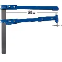 PIHER Cast iron clamp 50K-60cm Bar:40x10 mm Clamping depth:50 cm