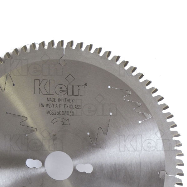 Sistemi Klein HW NO-NOISE BLADE FOR PVC AND PLEXIGLASS D=300 d=30 B=2,6/2,0 Z=96 WZ/FA NEG