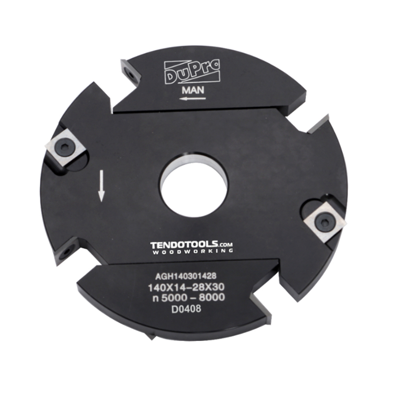 Adjustable Pins and Groove Cutter with Reversible Knives 140x30x14/28 4+4T