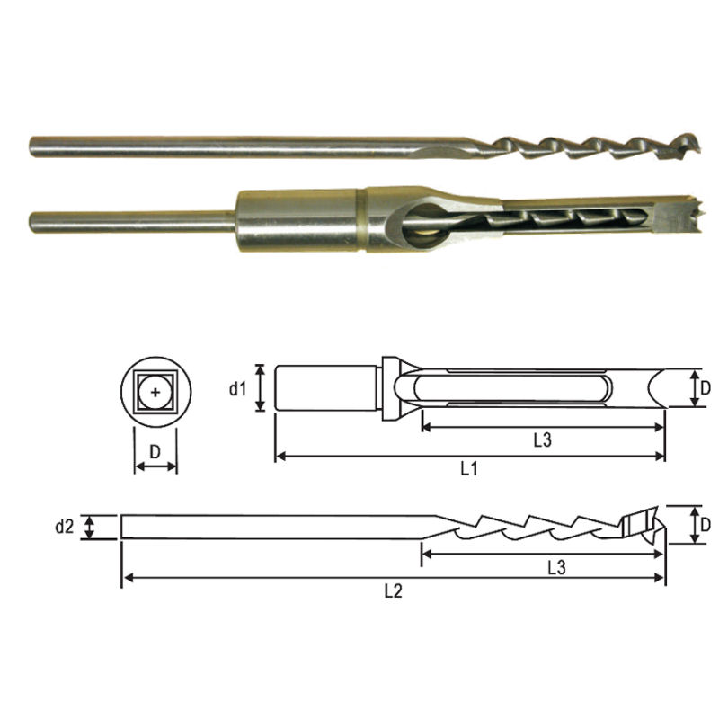 Square Hole Drill 18x95x160
