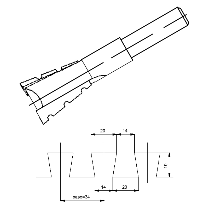 Virutex zwaluwstaartfrees HM D.20