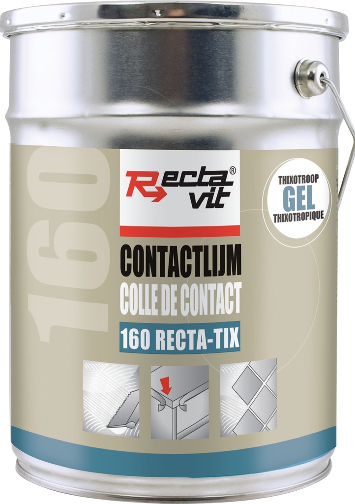 Colles de contact 160 RectaTix Gel Beige/Jaune 5L