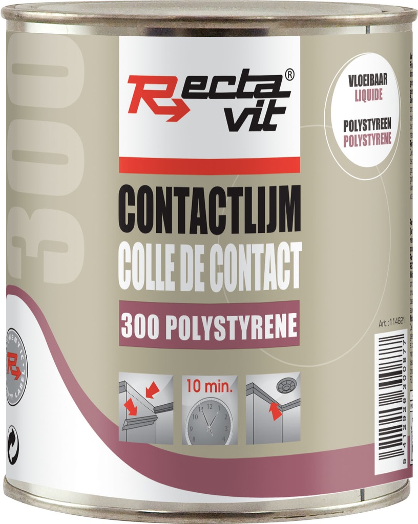 Colles de contact 300 Polystyrène Ambre, transparent 0,75L