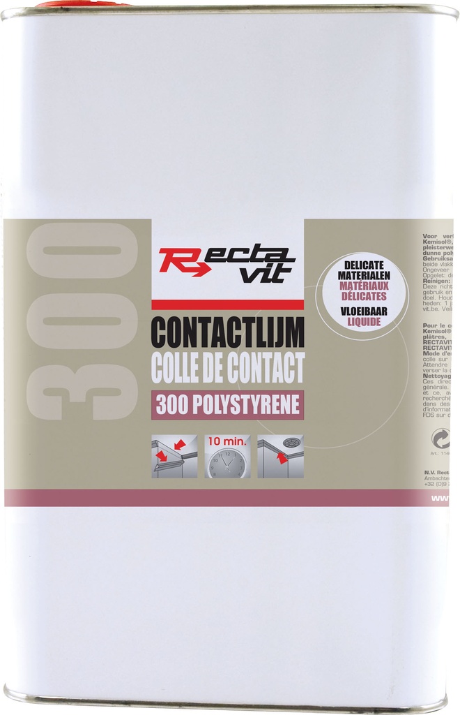 contactlijm 300 Polystyreen Amber, transparant 5L