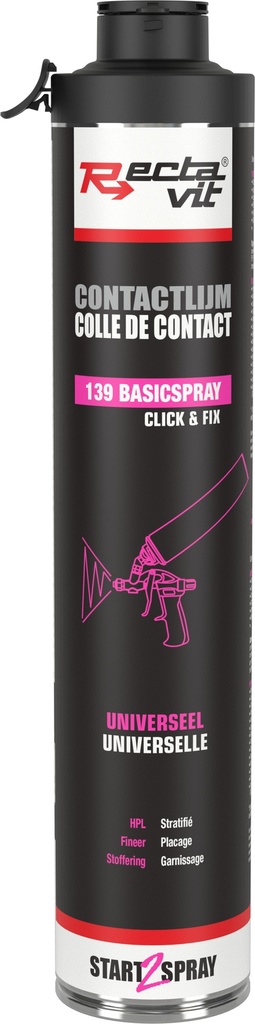 Spuitlijm Aerosol BasicSpray Click & Fix Transparant 0,75L