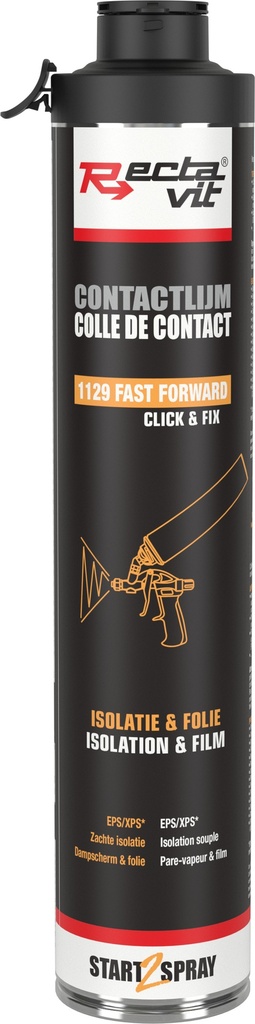 Spuitlijm Aerosol Fast Forward Click & Fix Transparant 0,75L
