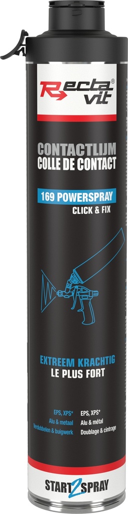 Spuitlijm Aerosol PowerSpray Click & Fix Transparant 0,75L