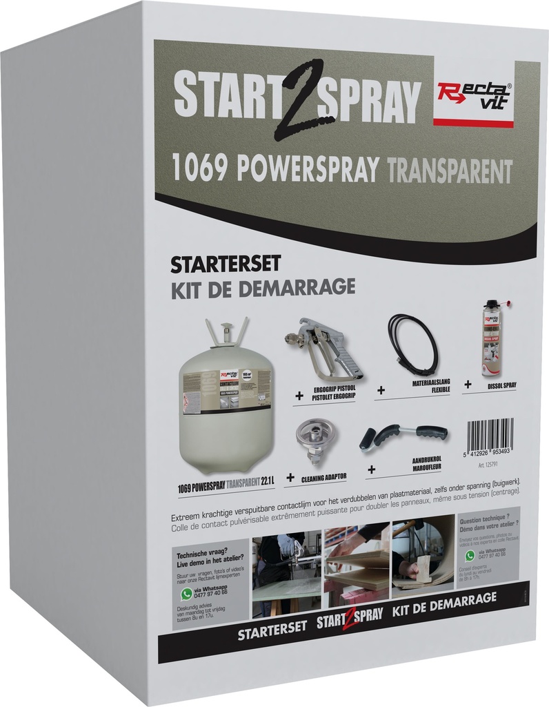 Colles Pulvérisables Canister 1069 PowerSpray -  Start 2 Spray - Kit de démarrage Transparent 1set