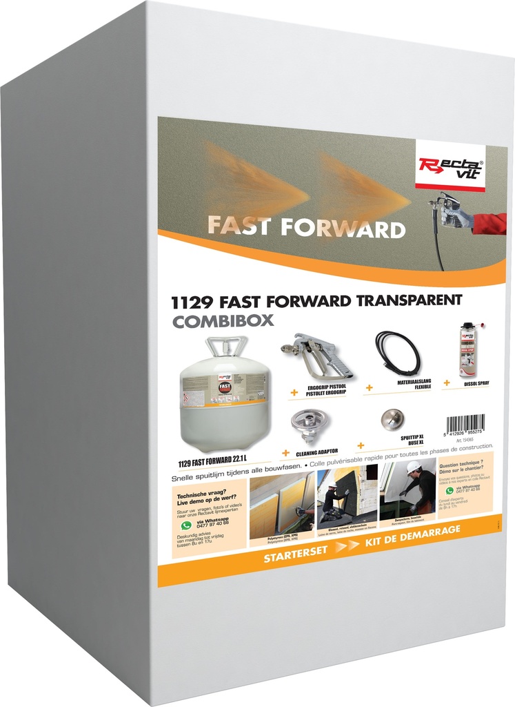 Colles Pulvérisables Canister 1129 Fast Forward - Combibox Transparent 1set