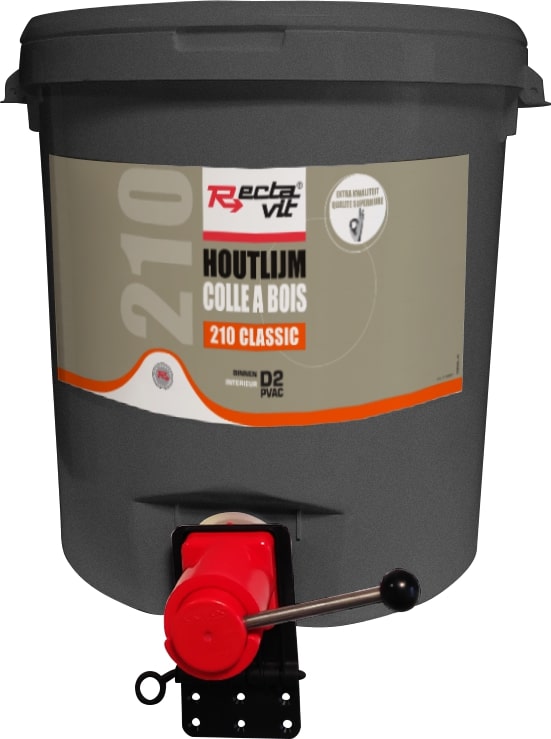 Houtlijm 210 Classic Wit, droogt semi-transparant op 25kg