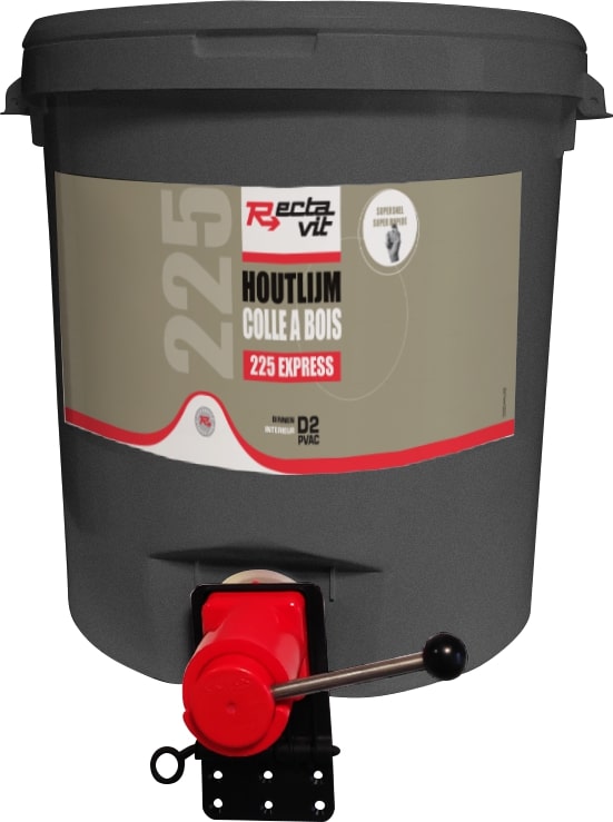 Houtlijm 225 Express Wit, droogt semi-transparant op 25kg