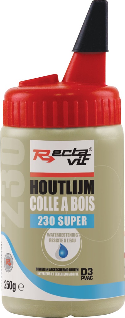 Colle de Bois 230 Super Blanc, avec séchage transparent 0,25kg