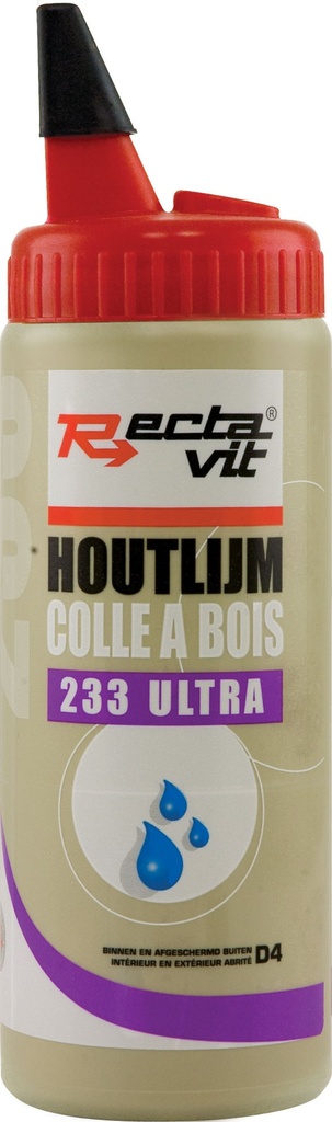 Colle de Bois 233 Ultra Blanc, avec séchage transparent 0,5kg