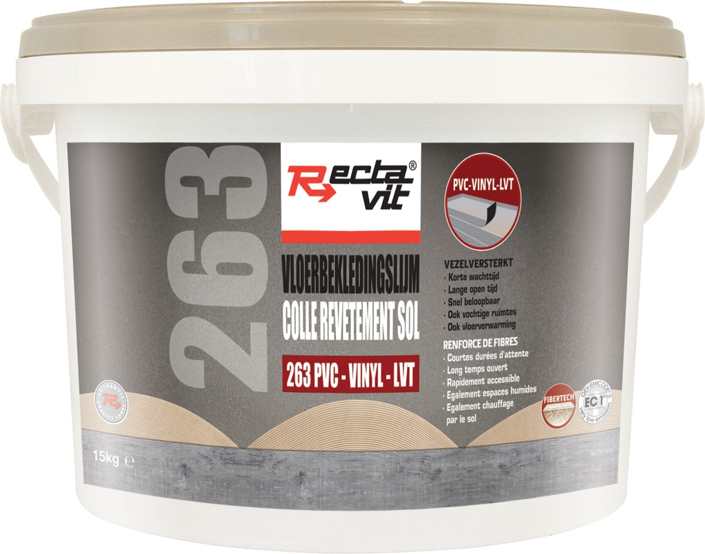 Parketlijm 263 PVC – VINYL – LVT  Beige 15kg