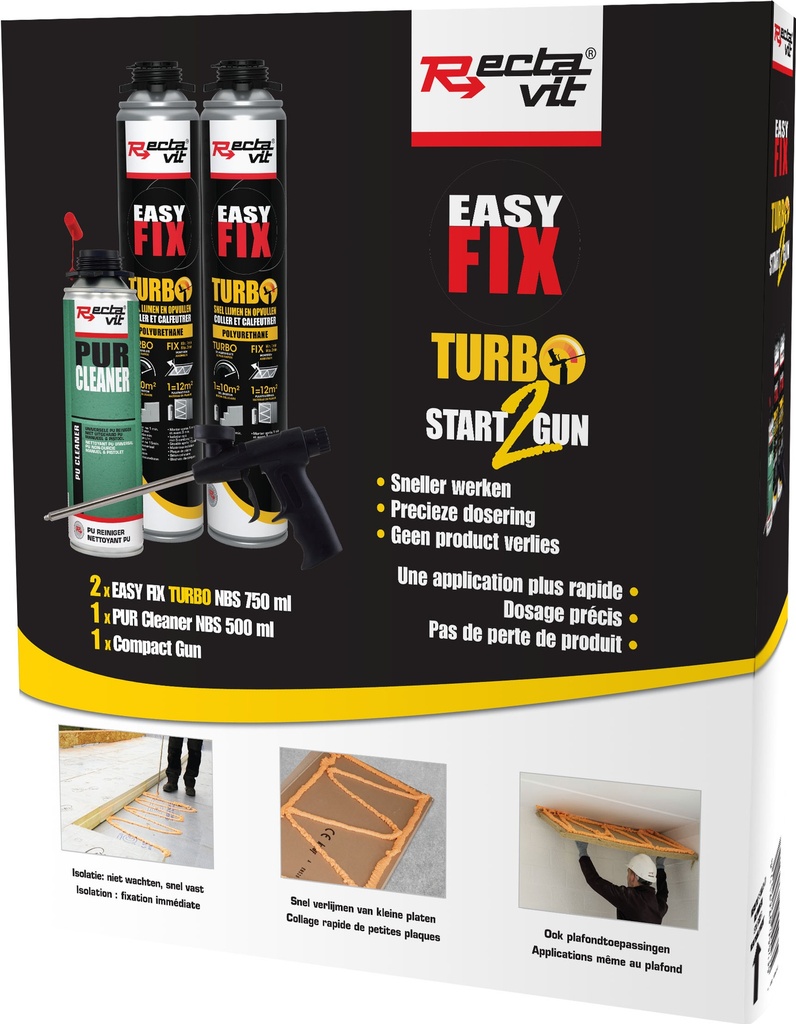 Lijmschuim Easy Fix Turbo - Start2Gun Oranje 1st/pc