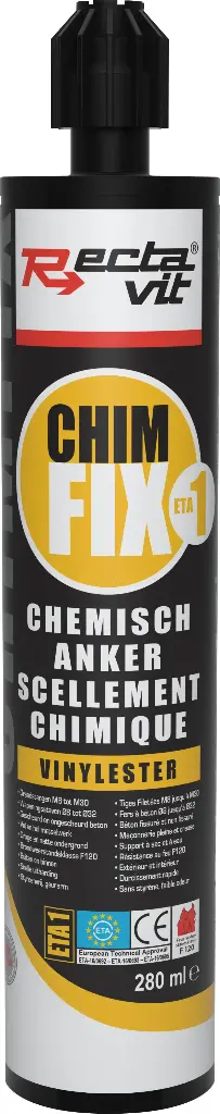 Scellements Chimiques ChimFix ETA1 Gris foncé 0,28L