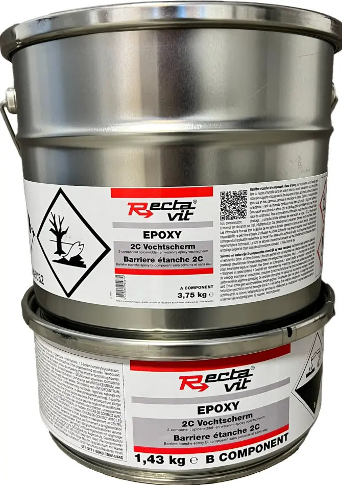 Primer 2K Epoxy Vochtscherm Transparant, lichtgele schijn 5kg