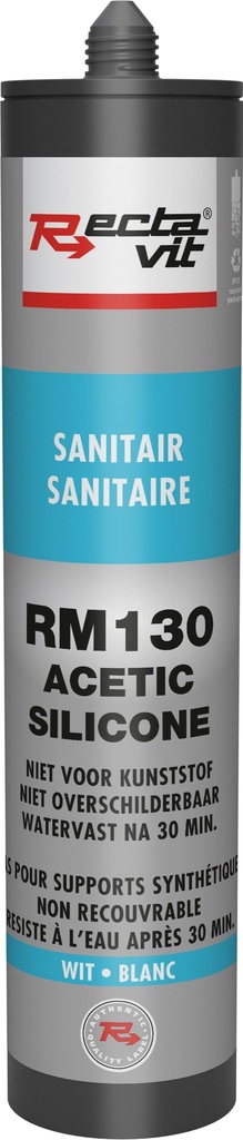 Vochtige ruimtes RM130 Sanitair (Acetic Silicone) Wit 0,31L