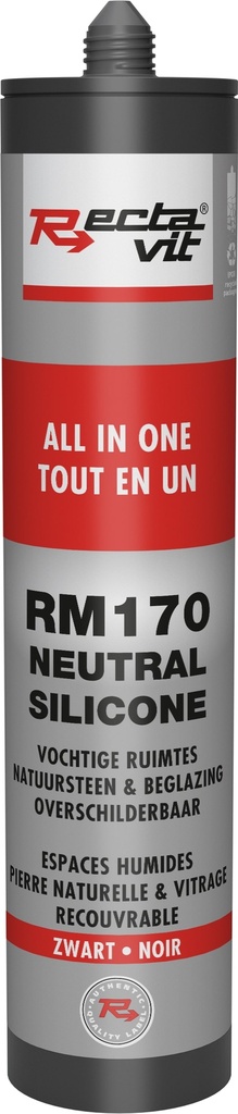 Natuursteen RM170 All in 1 (Neutral Silicone) Zwart 0,31L