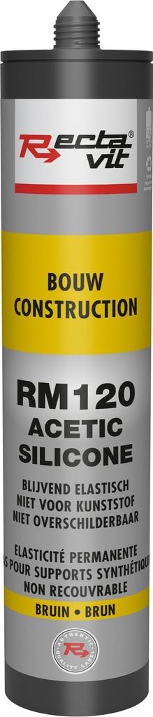 Construction & vitrage RM 120 Construction (Acetic Silicone) Brun 0,31L