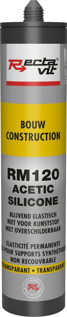 Bouw & Beglazing RM120 Bouw (Acetic Silicone) Transparant 0,31L