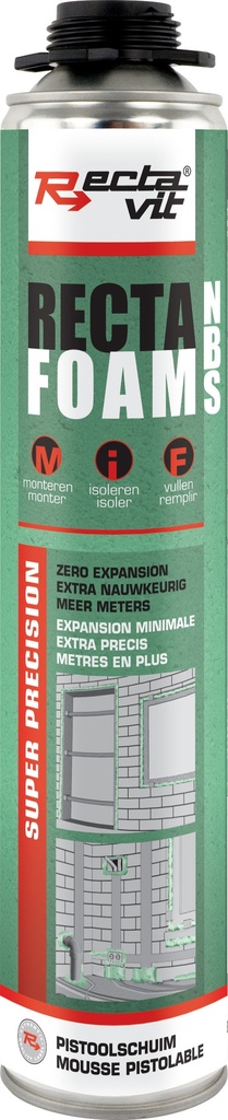 Mousses de montage Recta Foam - Super Precision Vert 0,8L