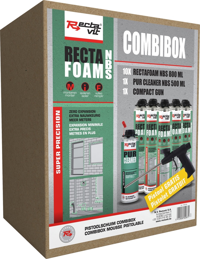 Mousses de montage Recta Foam - Super Precision Vert 1set