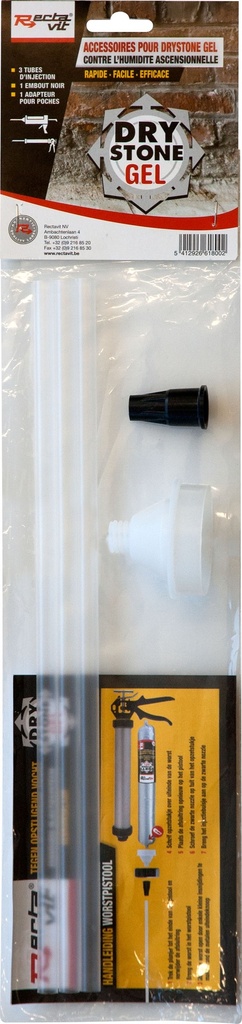  DryStone Gel Accessoires Wit, droogt transparant op 4st/pc