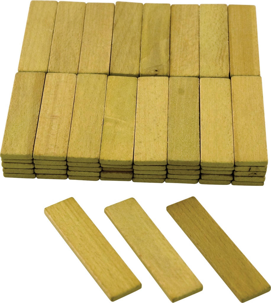  Cales en bois (4 mm) Jaune 1000st/pc