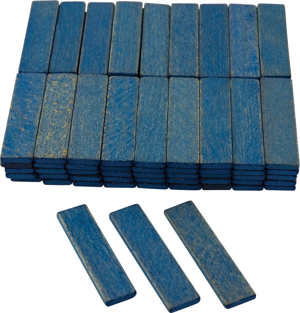  Cales en bois (5 mm) Bleu 1000st/pc