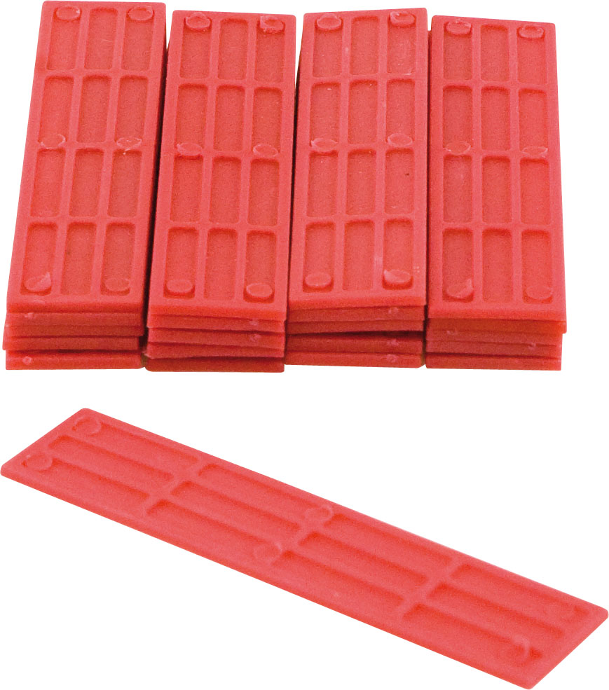  Afstandshouders PVC (2 mm) Rood 1000st/pc