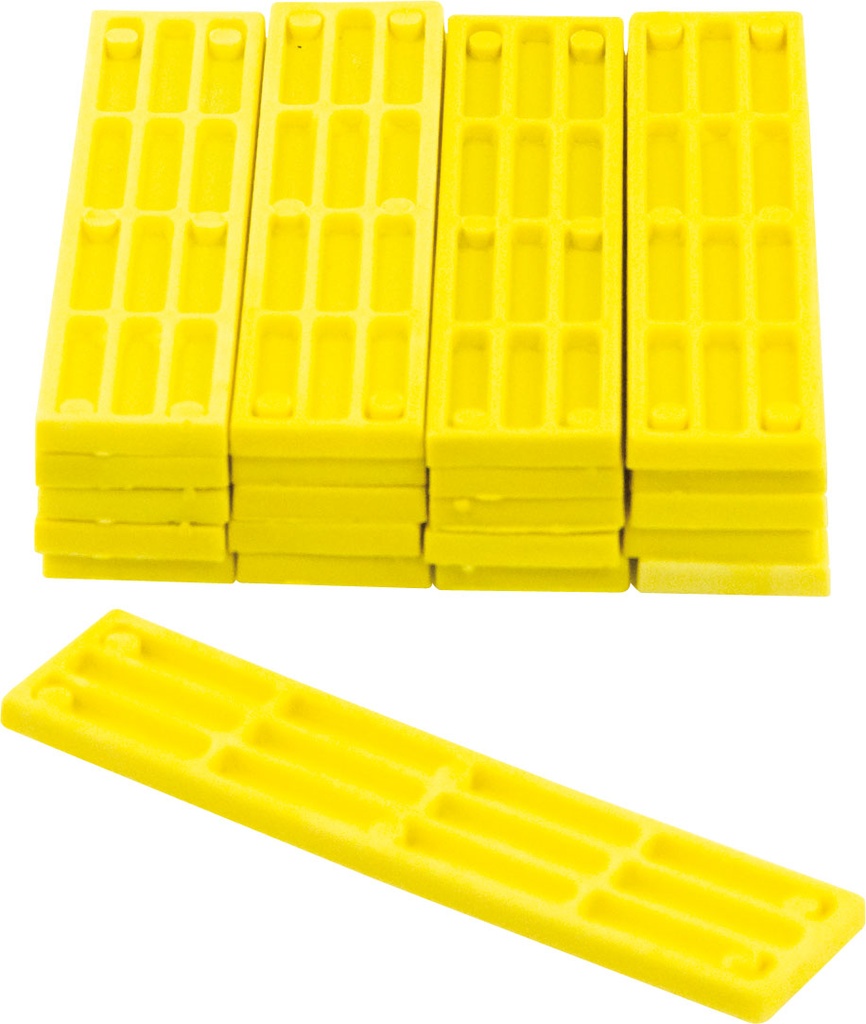  Cales en PVC (4 mm) Jaune 1000st/pc