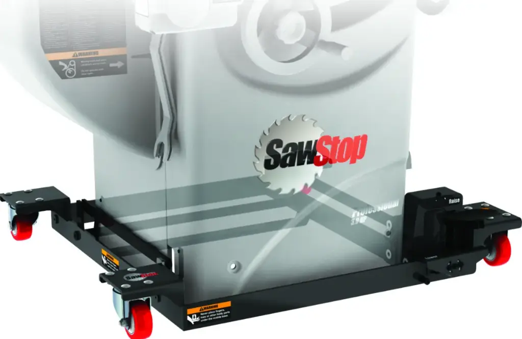 SawStop base mobile industrielle pour scie sur table professionnelle